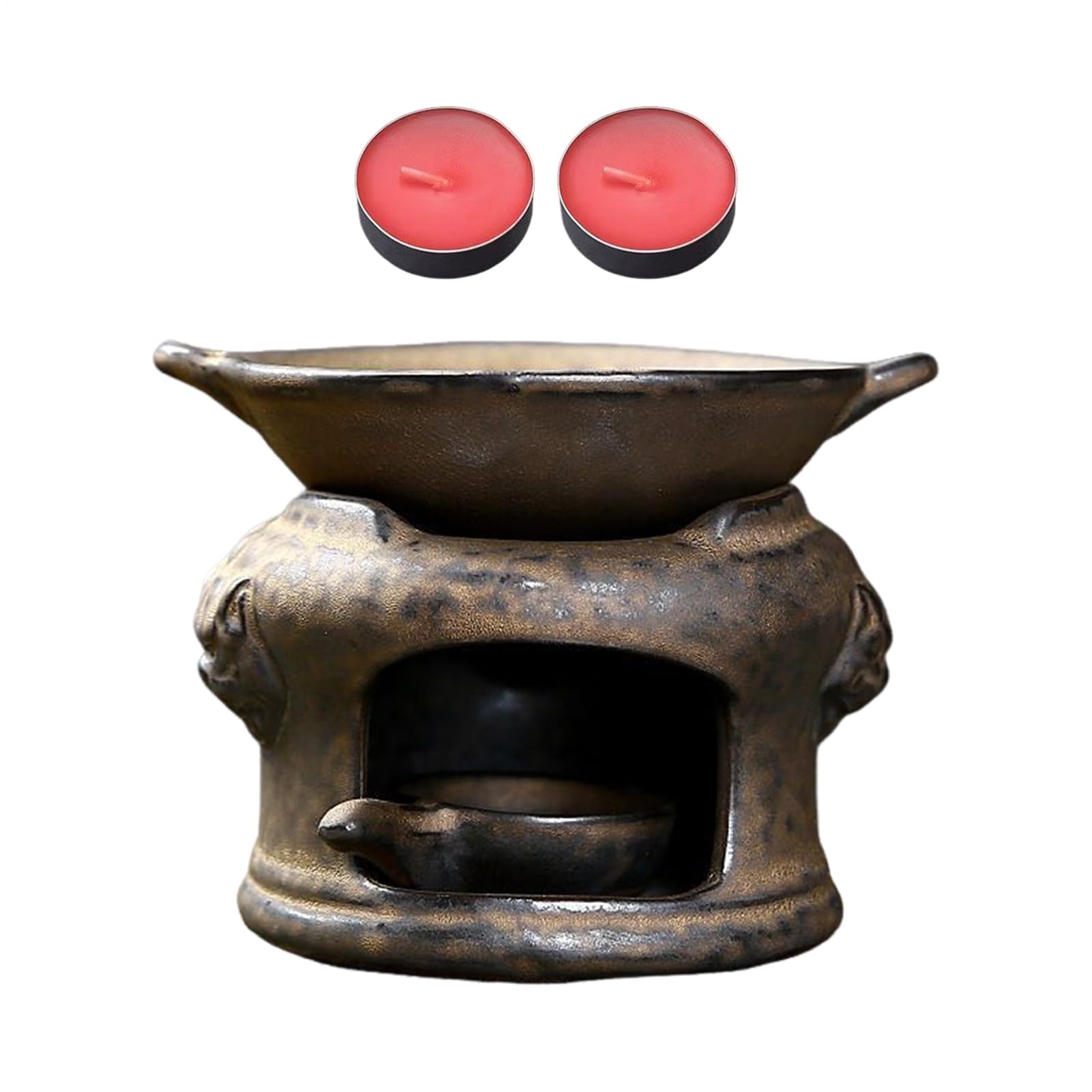 Fornello Aromaterapico Diffusore Di Aromi In mica Multifunzionale Con 2 | Kit Bruciatore Zen Ad Incenso E Per Casa Ufficio Scrivania Camera Meditazione Rilassamento