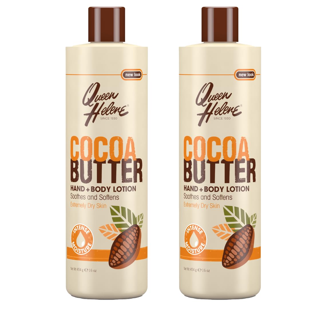 Cocoa Butter Hand & Body Lotion – Deep Moisture Formula that Softens, Smooths & Revives Dry Skin | 16 oz | Pack of 2