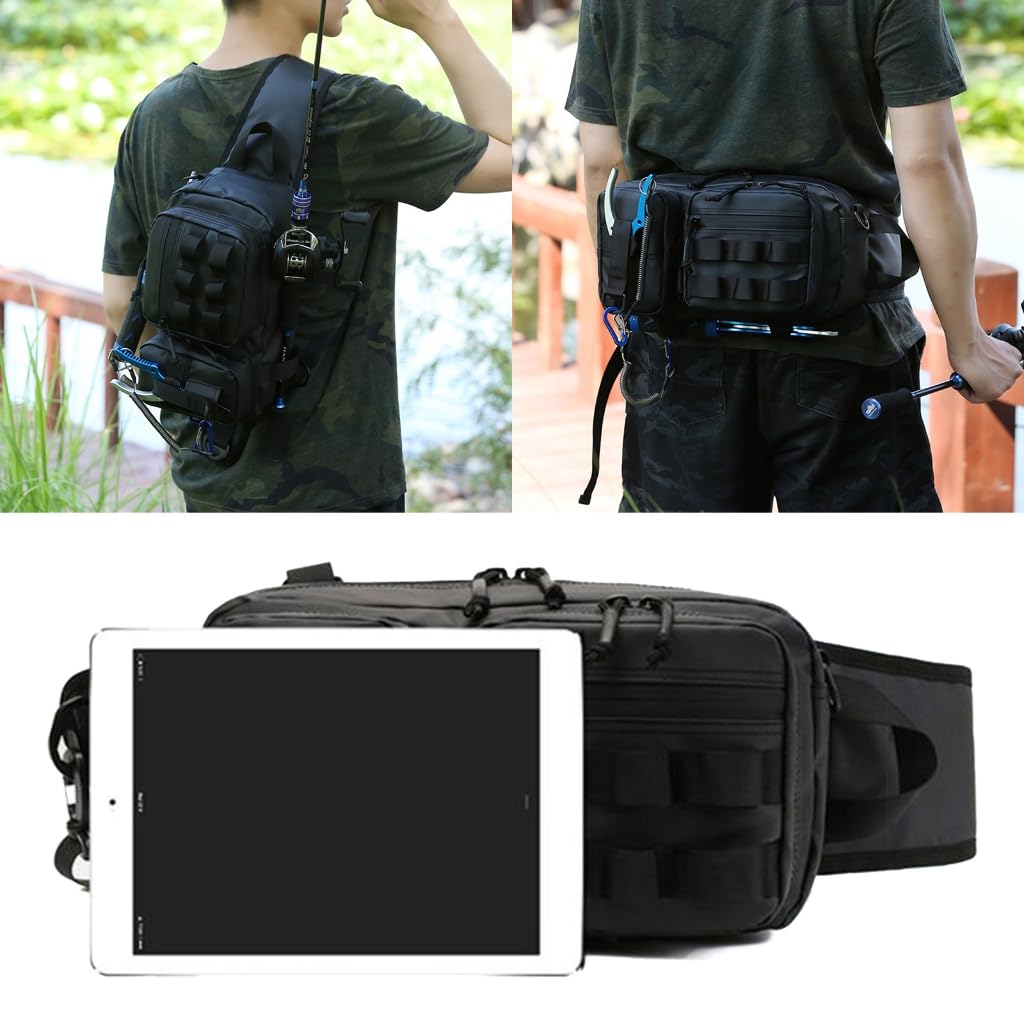 Torby crossbody torba na przynęty wodoodporna duża pojemność sprzęt wędkarski torby na talię