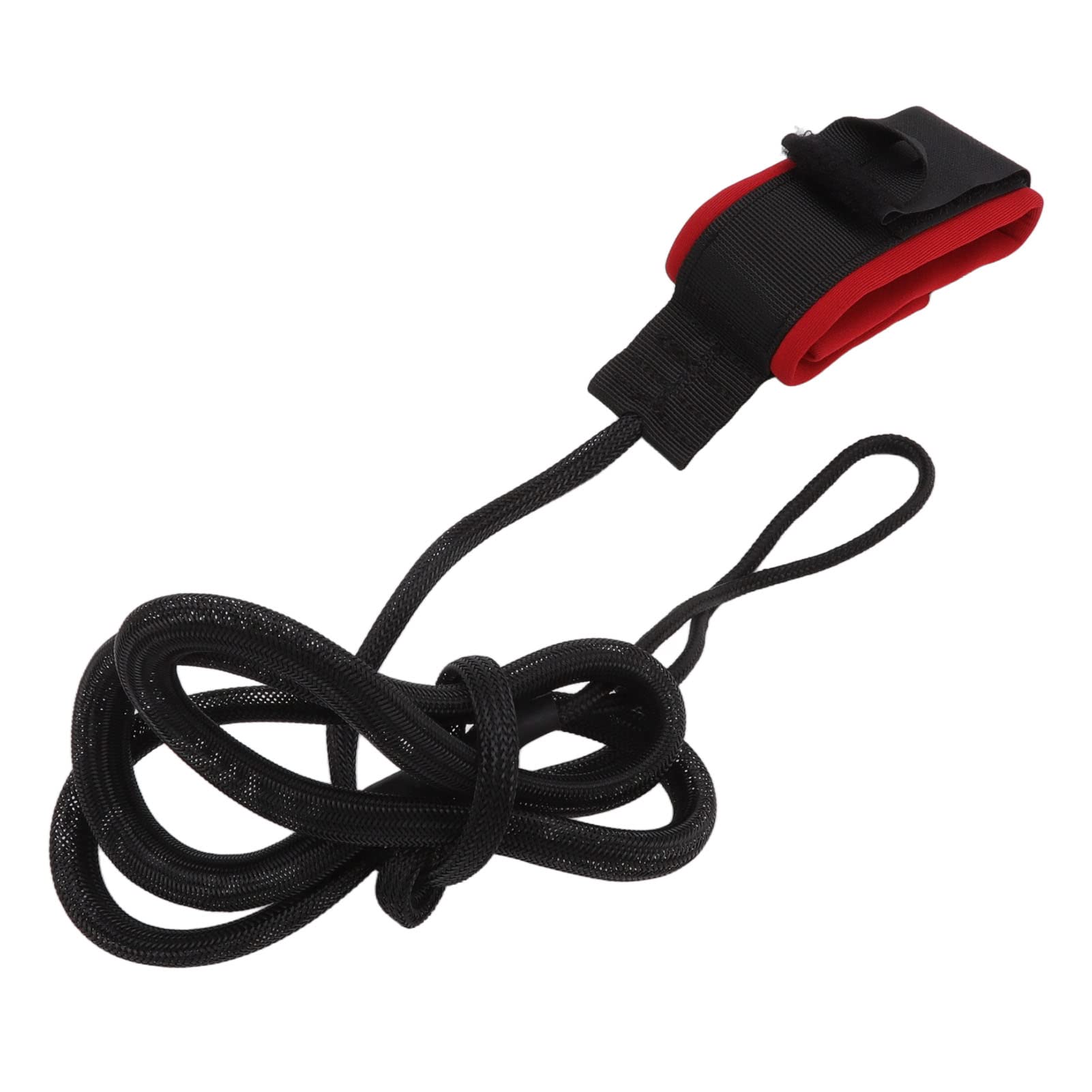 Surfboard Foot Rope for Paddle Board Safety Lifeline - Elastic PVC Material, Flexible and Practical, Secure Fixation, and Easy to Carry - Suitable for Longboard OR (Black Red)