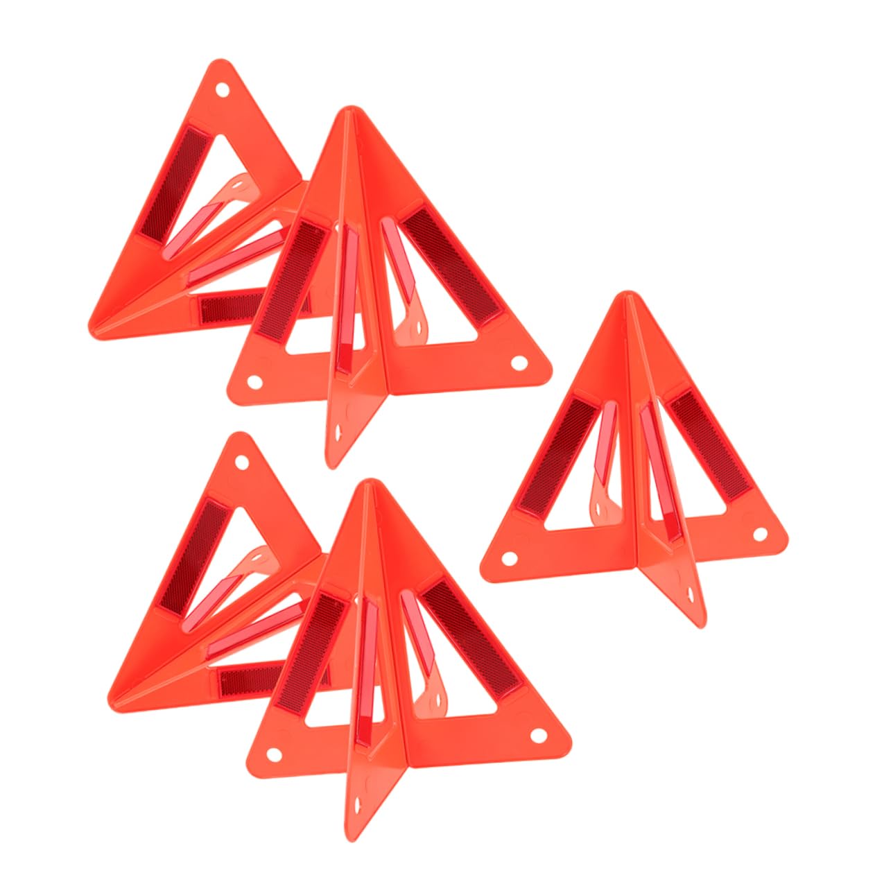 GLEAVI Segnale di Avvertimento per Auto Triangolo di Segnalazione Segnali di Avvertimento Triangolari Triangolo di Emergenza Triangoli per Camion Rosso Plastica