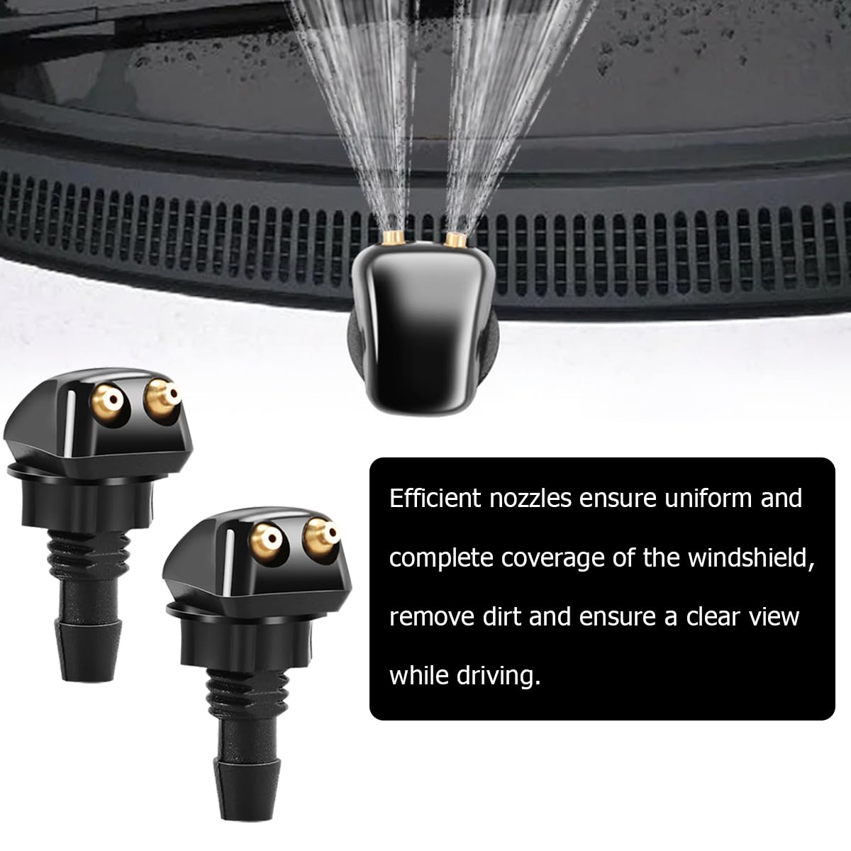 CGEAMDY Connecteur Tuyau Lave-Glace, Pompe à Jet D'essuie-Glace Avant