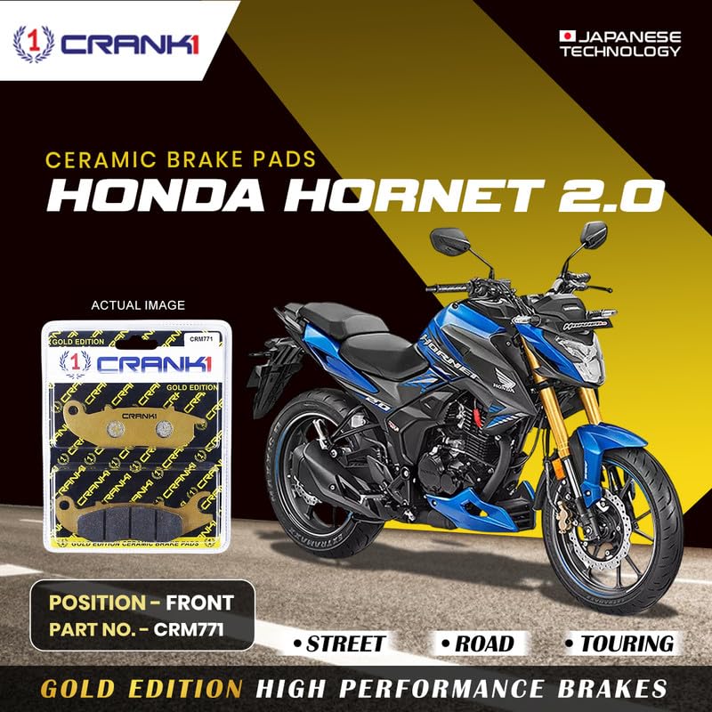 Image of Ceramic Brake Pads Compatible For Honda Hornet 2.0 | Front | CRM771 | 1 Set | Smooth Braking | Heat Resistant | Long Life | Disc Friendly