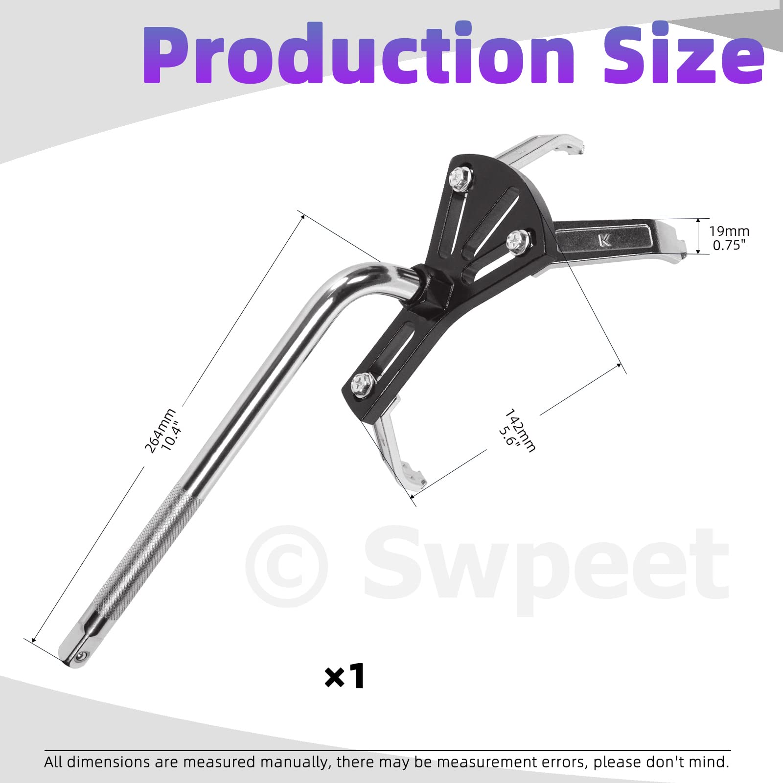 Swpeet Kit di strumenti per la rimozione della pompa del carburante universale di 2 pezzi, Coperchio del serbatoio del carburante rimuovere, Chiave del modulo della pompa del carburante,