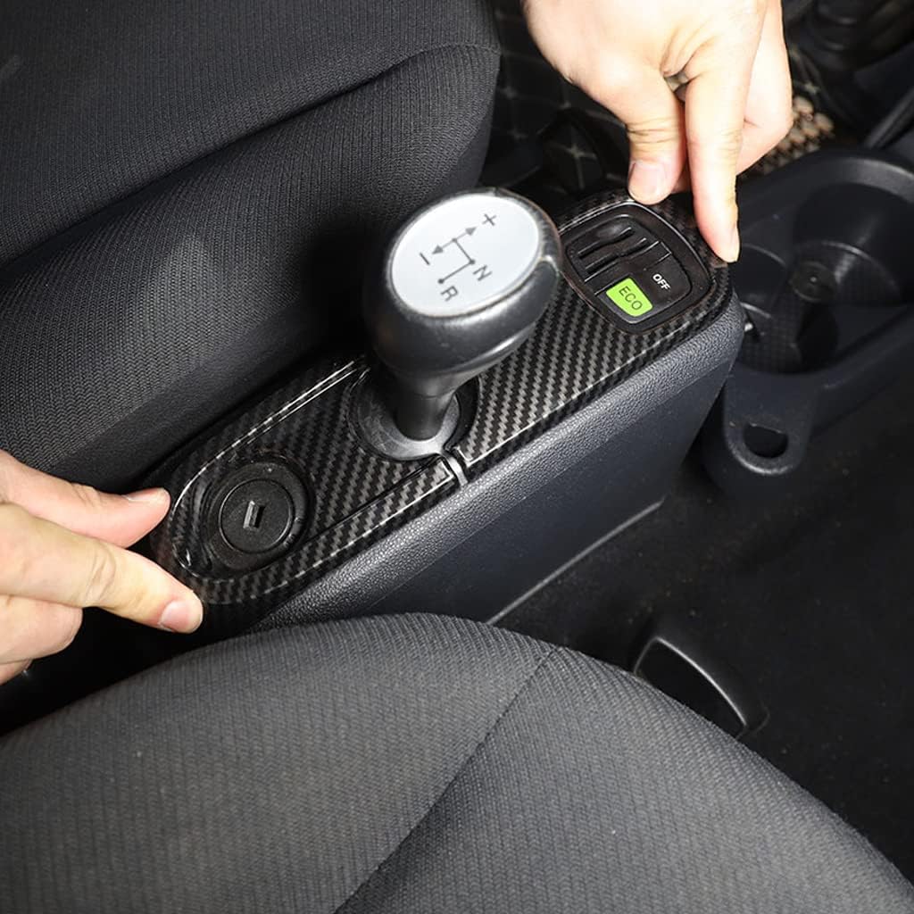 for Mercedes Benz Smart Fortwo 451 2009-2014 ABS Car Center Console Gear Shift Frame Trim Left Hand Driver(Carbon Fiber)