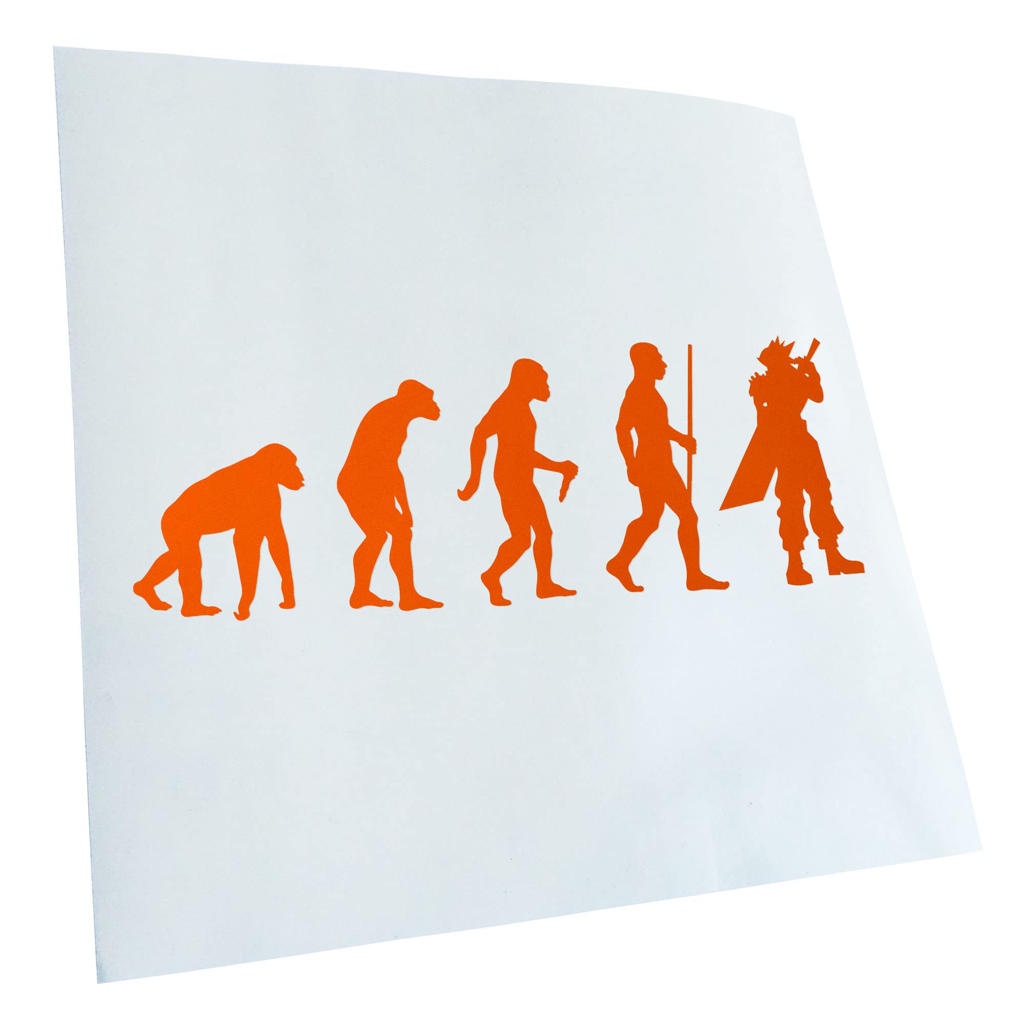 Kiwistar - Car Sticker - RPG Hero Fantasy Evolution - orange - Decals for Tuning, Vehicle, Truck, Bicyle, SUV, Laptop