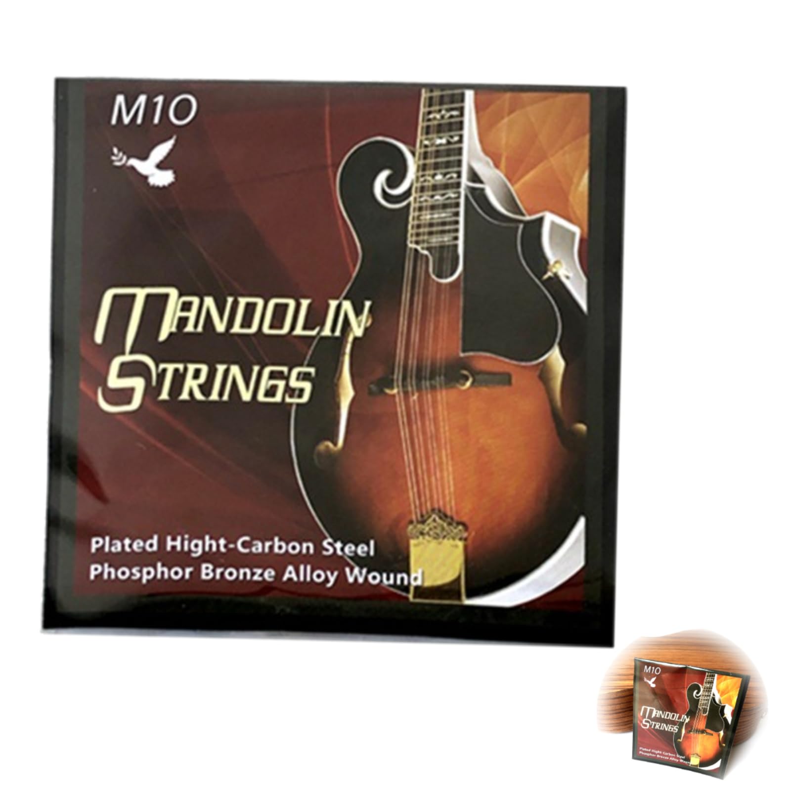Fokelyi Viola Strings, 8 Pieces a Set Universal Full Set Strings Professional Viola Strings with Ball Ends For Concert Tuning, Classic Silver Strings Steel Core for Violin Instruments