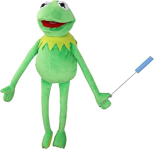Miniatura 5 de SUIYUEOUR Kermit Frogs - Marioneta de mano, peluche de rana, The Muppets Show, muñeca de marioneta de rana suave adecuada para juegos de rol, verde,