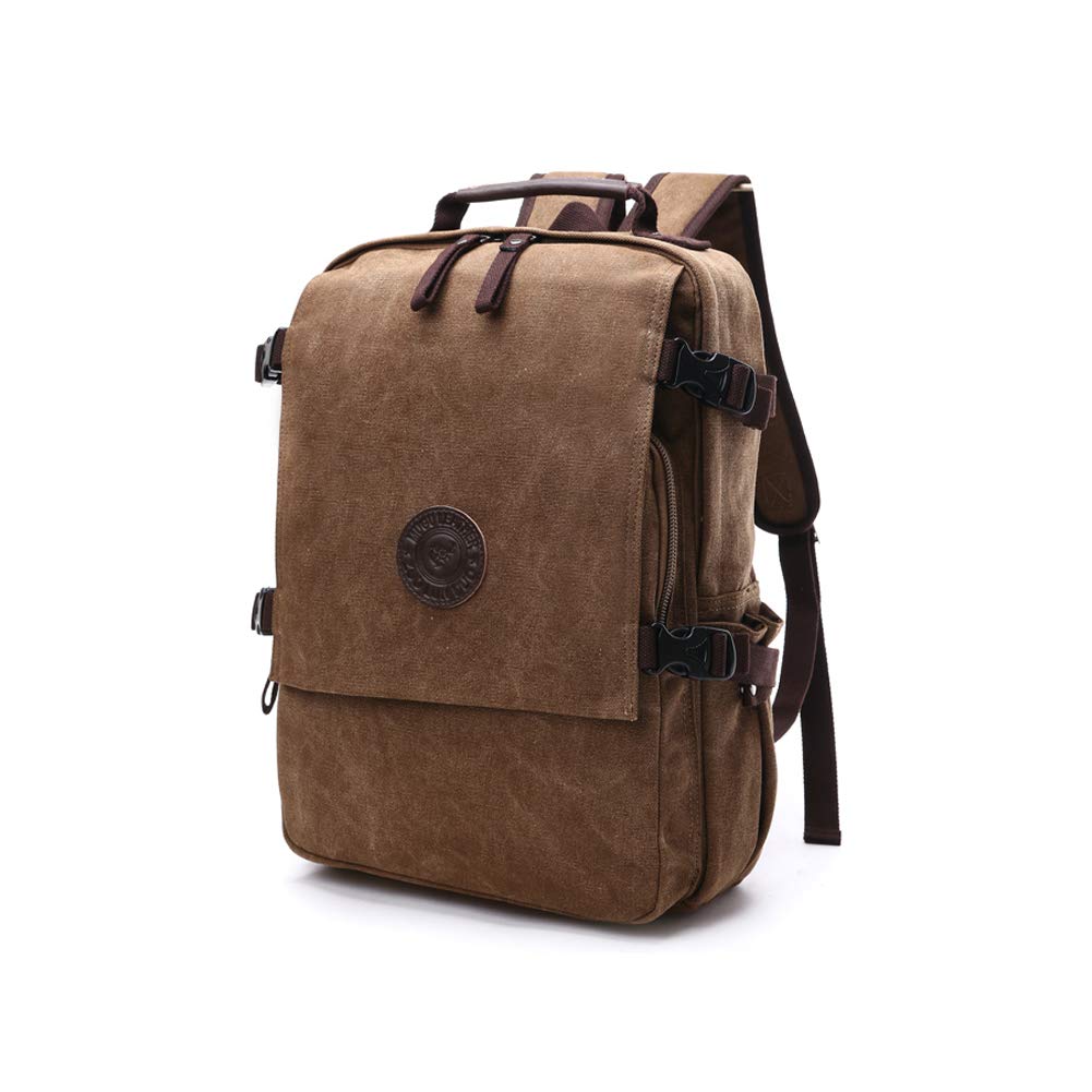 Zaino, borsa zaino da viaggio in tela casual, zaino vintage zaino da campeggio da uomo scuola/trekking/Outdoor casual zaino da tutti i giorni, borsa da College, Coffee