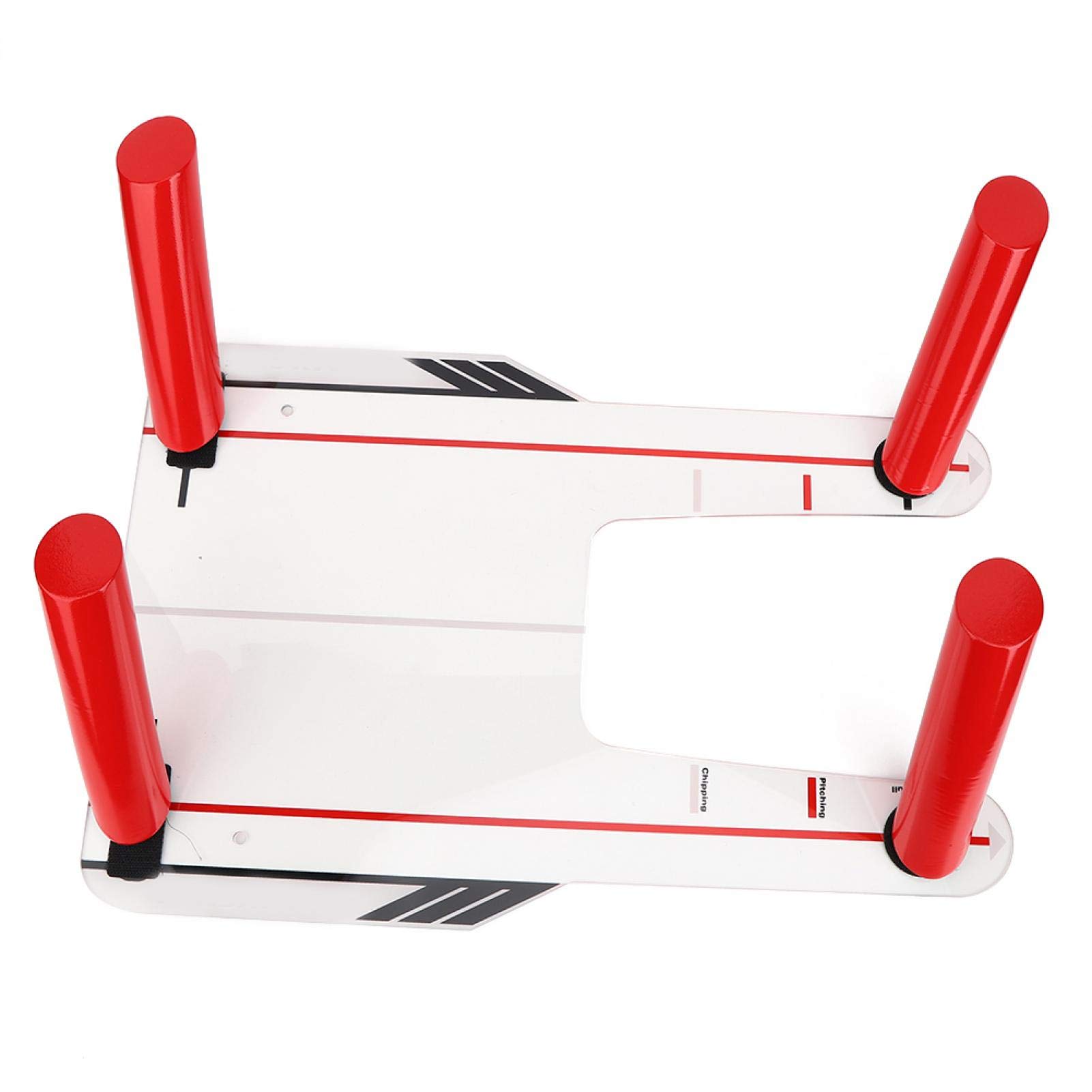 DAUERHAFT Speed Trap Base, Golfschwung Trainingshilfe mit Acrylbasis und 6 Path Rods, abnehmbare PC Swing Trainer Spiegel mit Einer Tragetasche, für Training