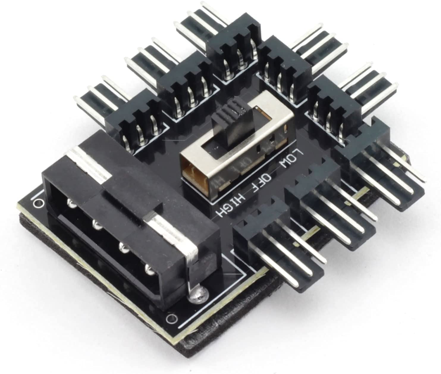 Buy DKURVE® DIY 8 Channel Computer Case Fan Hub 3 Level Speed Adjustable PWM Temperature