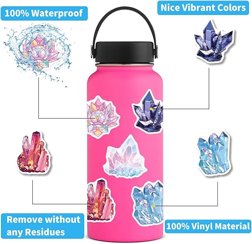 Miniatura 3 de Paquete de 100 calcomanías de vinilo de cristal, calcomanías de vinilo impermeables para botella de agua, srapbook, laptop, funda de teléfono,