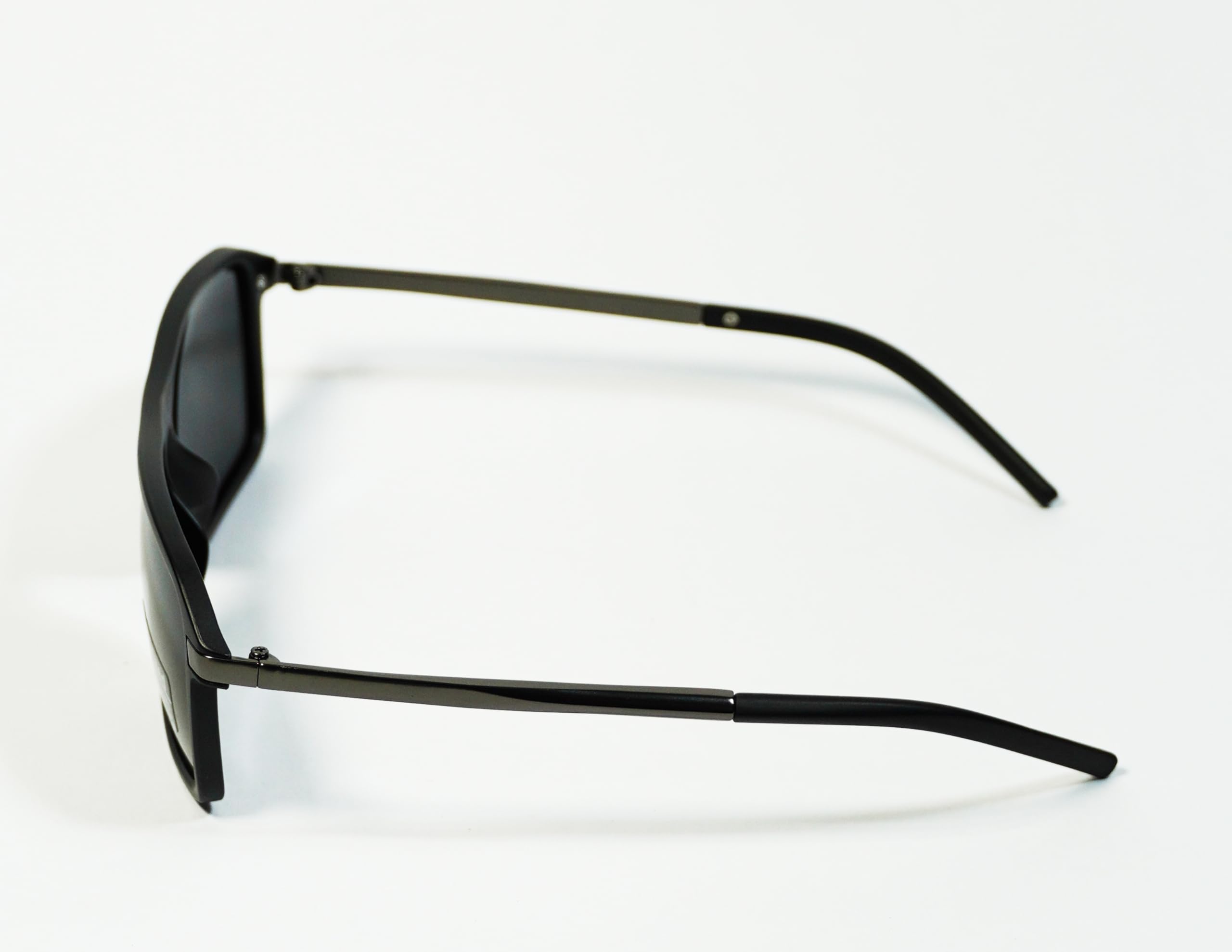 Luxi Trends by Merahkie Eyewear Polarized Matt Ridding Glasses with 400UV protection, half Metal stem on plastic stem Black