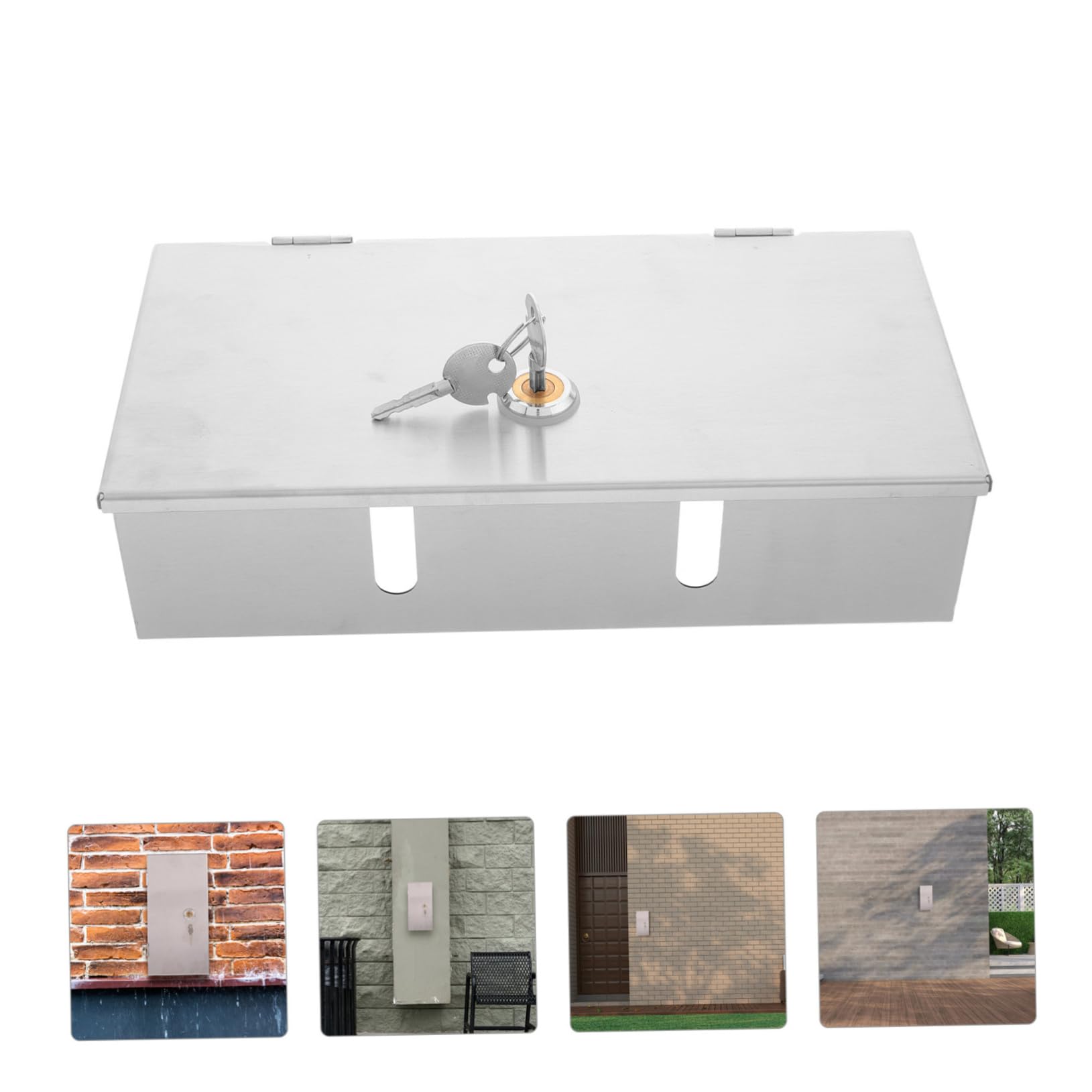 de Enchufe Exterior Inoxidable con Doble Caja Eléctrica Cerradura para Carga de Vehículos Eléctricos Instalación Adaptable para Exteriores