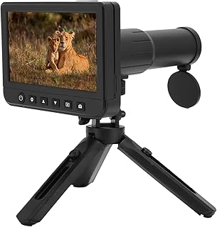 Digital Telescope Camera 50X Magnification 5.0 Inch LCD Display, HD Photos and Video, Multiple Viewing Methods for Hunting Outdoor (US Plug)
