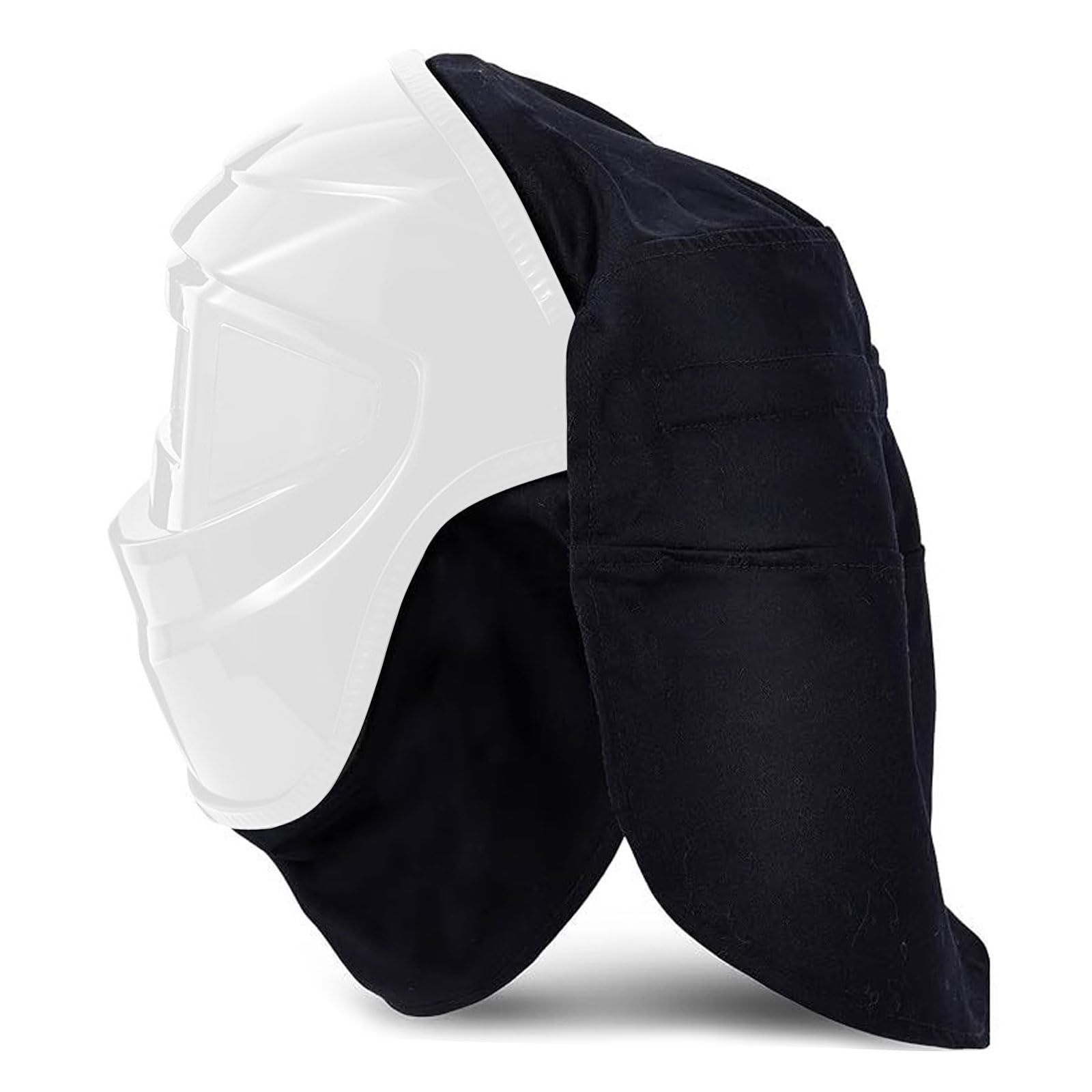 Apglsxy Black Welding Helmets Protective Covers With Detachable Bib High Durability Fabric Generic Fit Most Helmets Lightweight Welding Covers And Bib