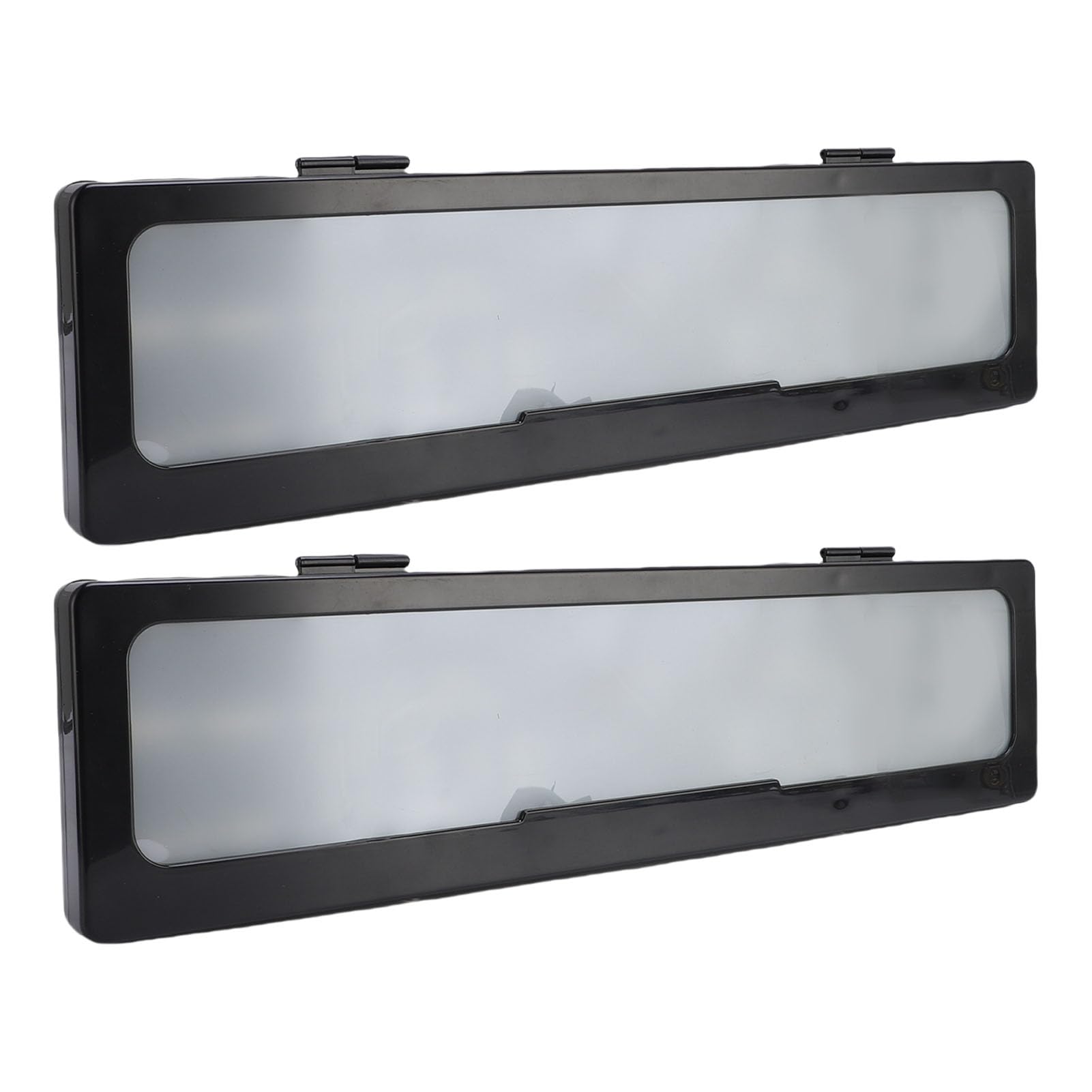 Annadue 2PCS Ramki Tablicy Rejestracyjnej, ABS Black Front Tylna Tylna Uchwyt na tablicę rejestracyjną dla Europejskiej Metody Samochodowej, Akcesoria Samochodowe