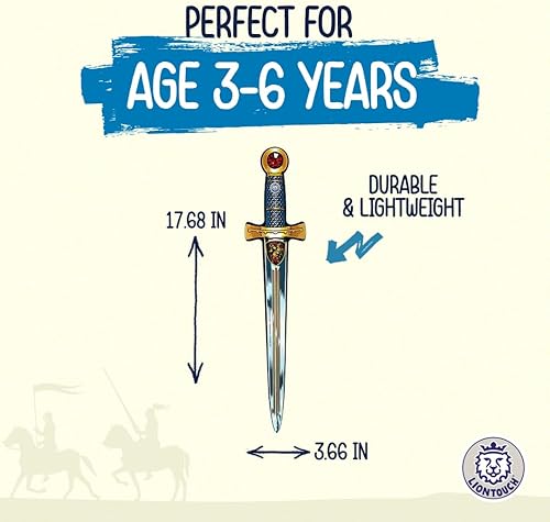 Miniatura 4 de Liontouch - Espadas de espuma de caballero para niños, paquete de 3  3  6 años  Juguete de simulación para niños y niños pequeños con tema medieval