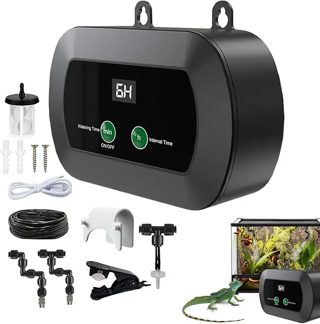 Reptile Fogger Humidifier - Automatic Misting System with Timer & Adjustable Nozzle
