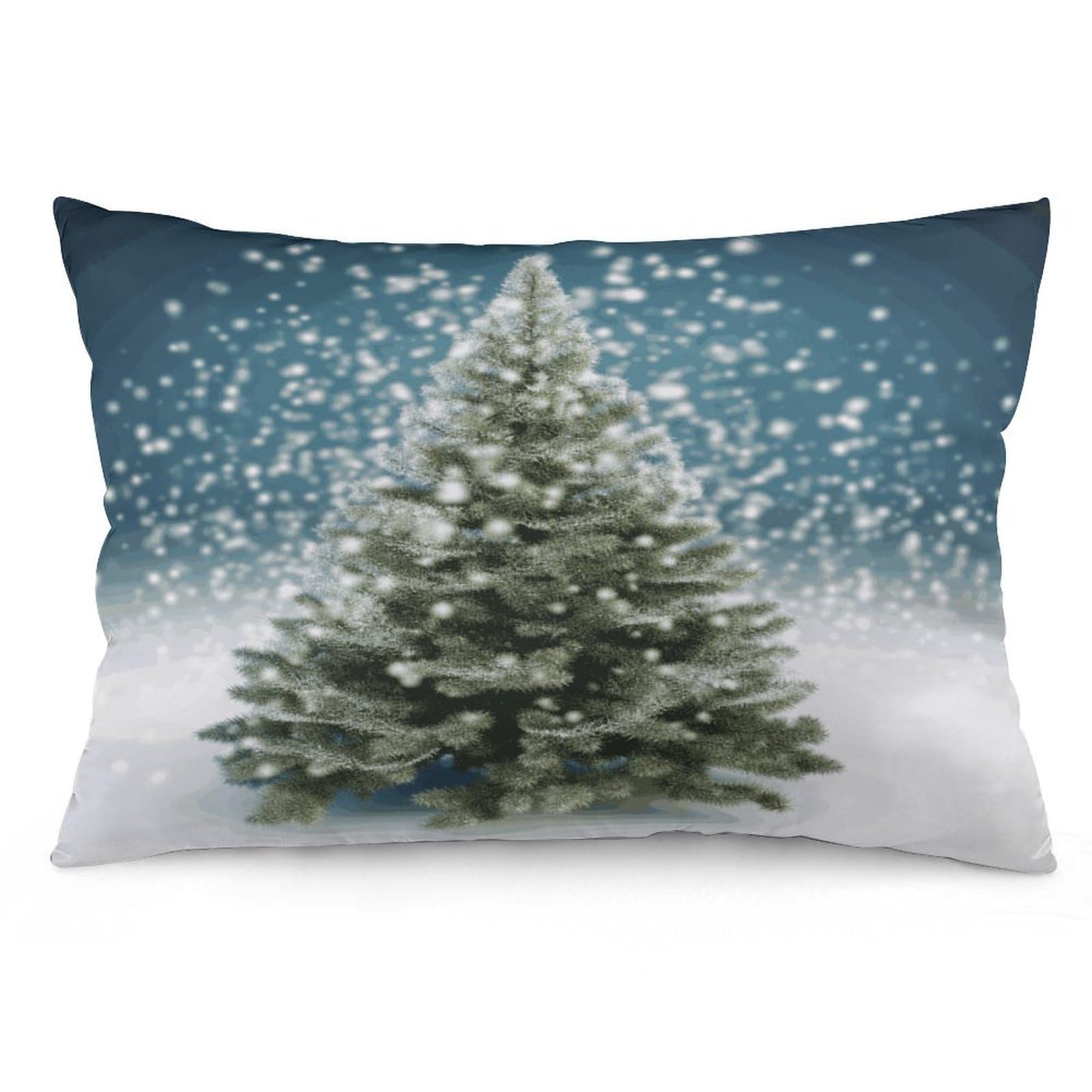 FekiLoot Merry Christmas Pine Tree Pillowcases Super Soft Cozy Lumbar Decorative Throw Pillow Covers Plush Pillow Shams with Zipper Double-Sided Decorative Pillows Shells for All Seasons