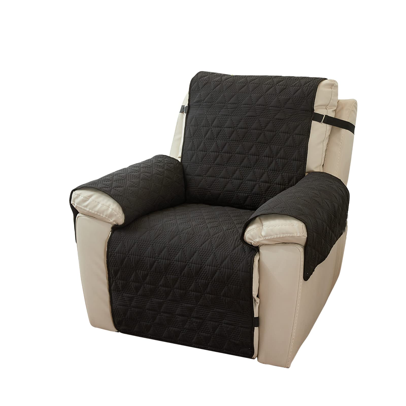 Copripoltrona Trapuntato Universale - Copertura Salvadivano Antiscivolo Reversibile, Colore Caffè Chiaro - Foto 3