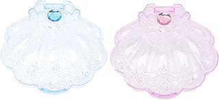 FRCOLOR 2個 透明シェル型キッズジュエ ス 小物収納ケース キャンディーやアクセサリー用 向けコンパクト容器