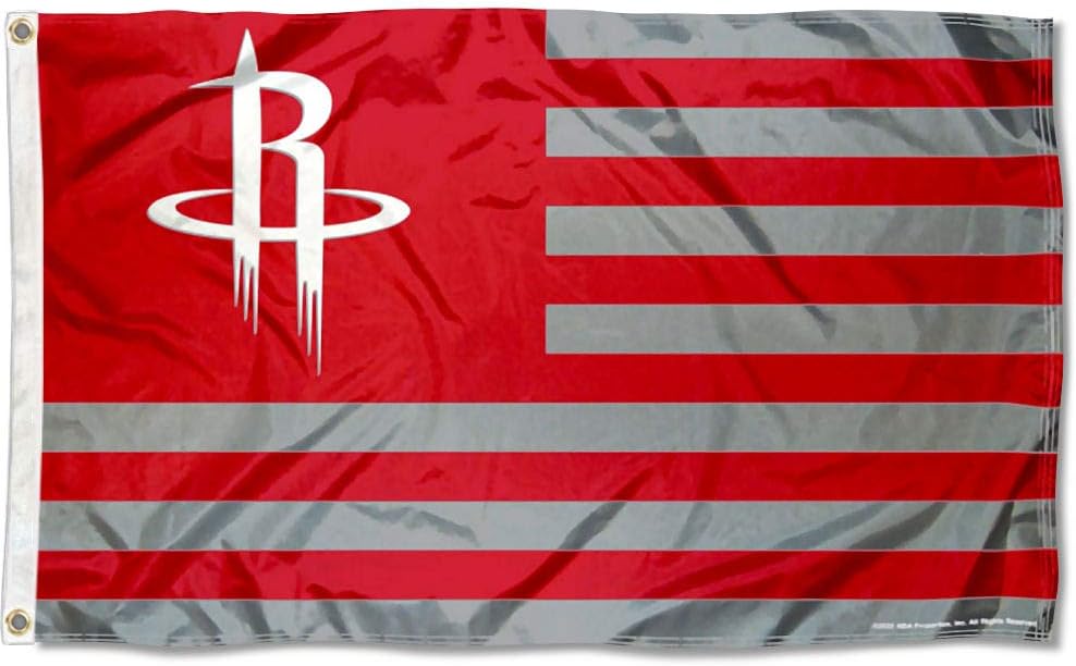 Houston Rockets Americana Stripes Nation 3x5 Flag