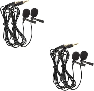 ERINGOGO 4 Pcs Microfone De Lapela Mini Microfones Microfone De Computador Microfone De Telefone Para Gravação De Tablet Acessório Clipe No Microfone Microfone De 35 Mm Microfone De