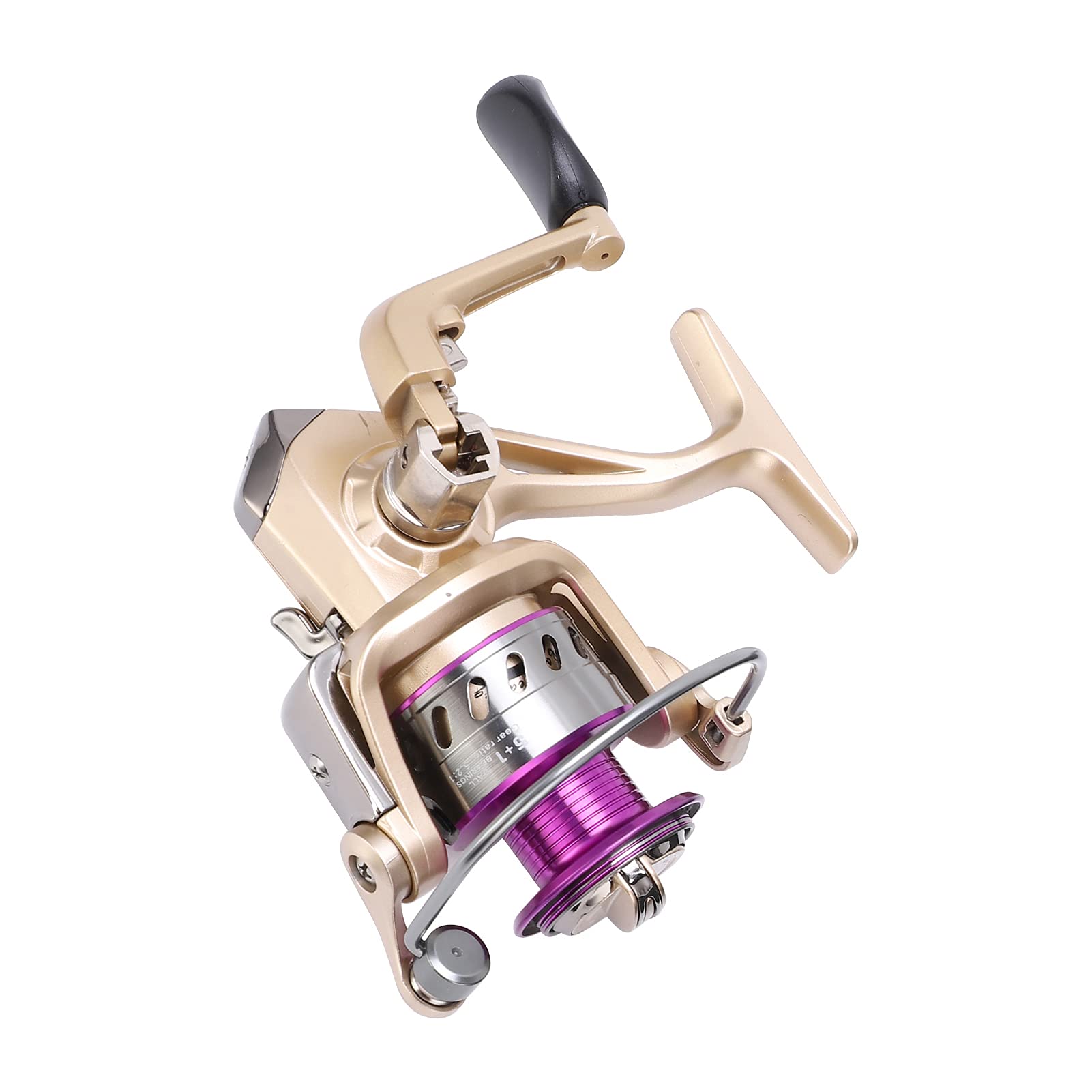 Moulinet Spinning avec Tasse en métal, roulements Lisses pour la pêche, Main Gauche et Droite, Interchangeable, 5.2:1 5 + 1BB