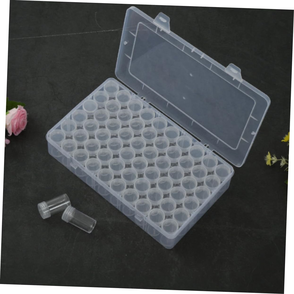 MINAOLULUS Organizer Box for Beads Small Storage Box Craft Bead Storage Container Diamond Art Containers