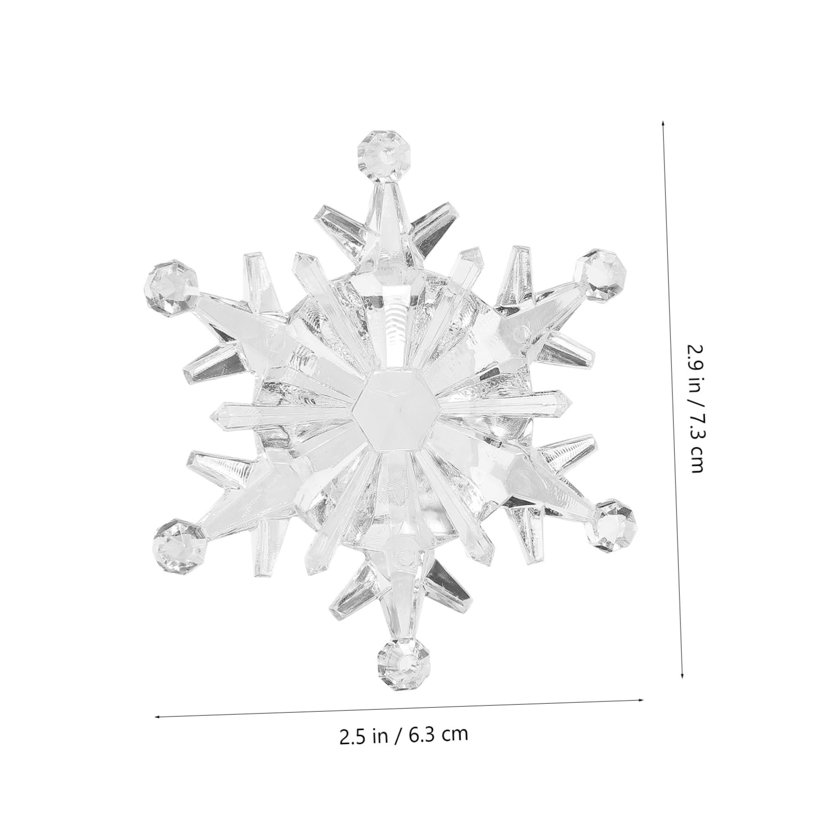 Alipis 50stücke Schneeflocke Anhänger aus Acryl Hängende Weihnachtsdeko Weihnachtsbaumschmuck für Fenster und Wand als Geschenk für Freunde und Familie