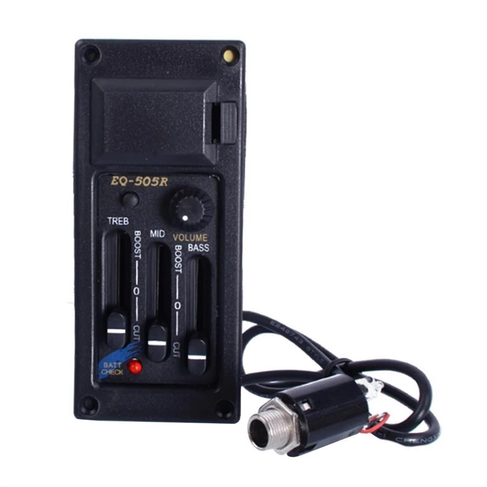 Standard Pickup Per Chitarra Kit Di Pickup Preamplificatore Equalizzatore EQ-505R 3 Bande EQ Amplificatore Piezoelettrico Per Chitarra Acustica Leggero Portatile Pickup Per Chitarra Musicale