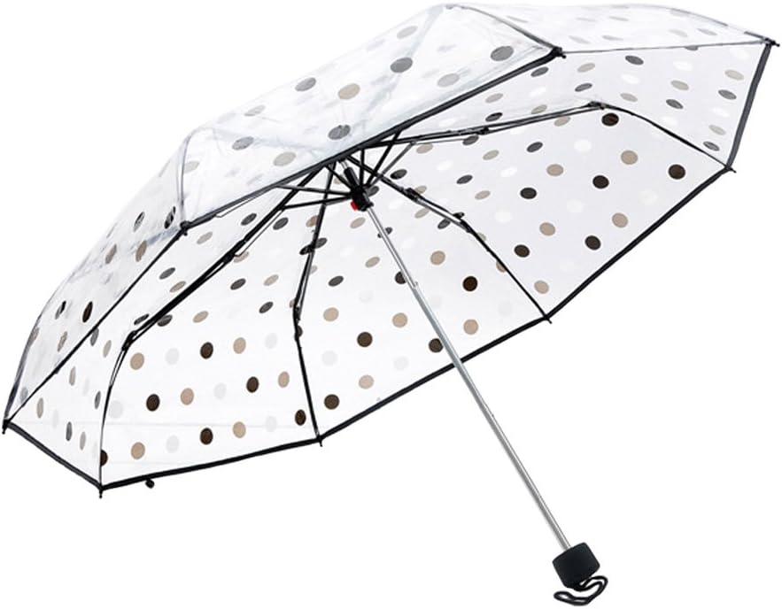 Clear Umbrella Folding Rain Umbrella (Dark)