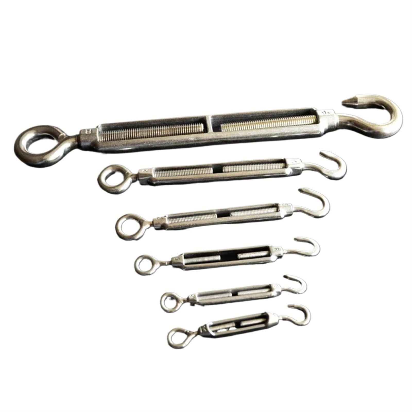 SDGBCXD， 1 pièce M4/M5/M6/M8 tendeur boulon crochet gréement œil vis câble métallique tendeur tendeur connecteur serré,Tendeur(O to O,M5)