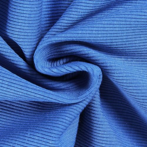 Image of Roselux Women's Summer Scoop Neck Short Sleeve T-Shirts Ribbed Knit Slim Fitted Casual Basic Top