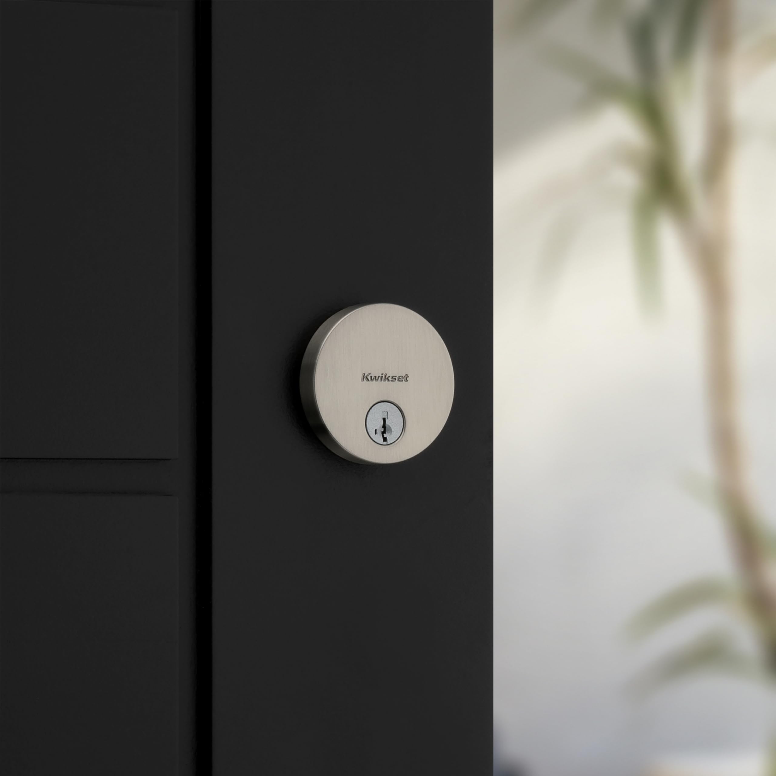 Kwikset 92580-024 Uptown deadbolt, Satin Nickel, 0.5" x 2.63" x 2.63" - Image 2