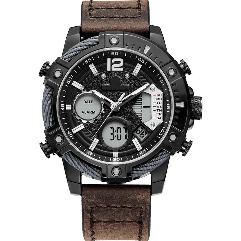 Image of FEICE Men's Chronograph Sport Watch Japanese Quartz Analog-Digital Waterproof Watches Multifunctional Luminescent Industrial Style Punk Watch