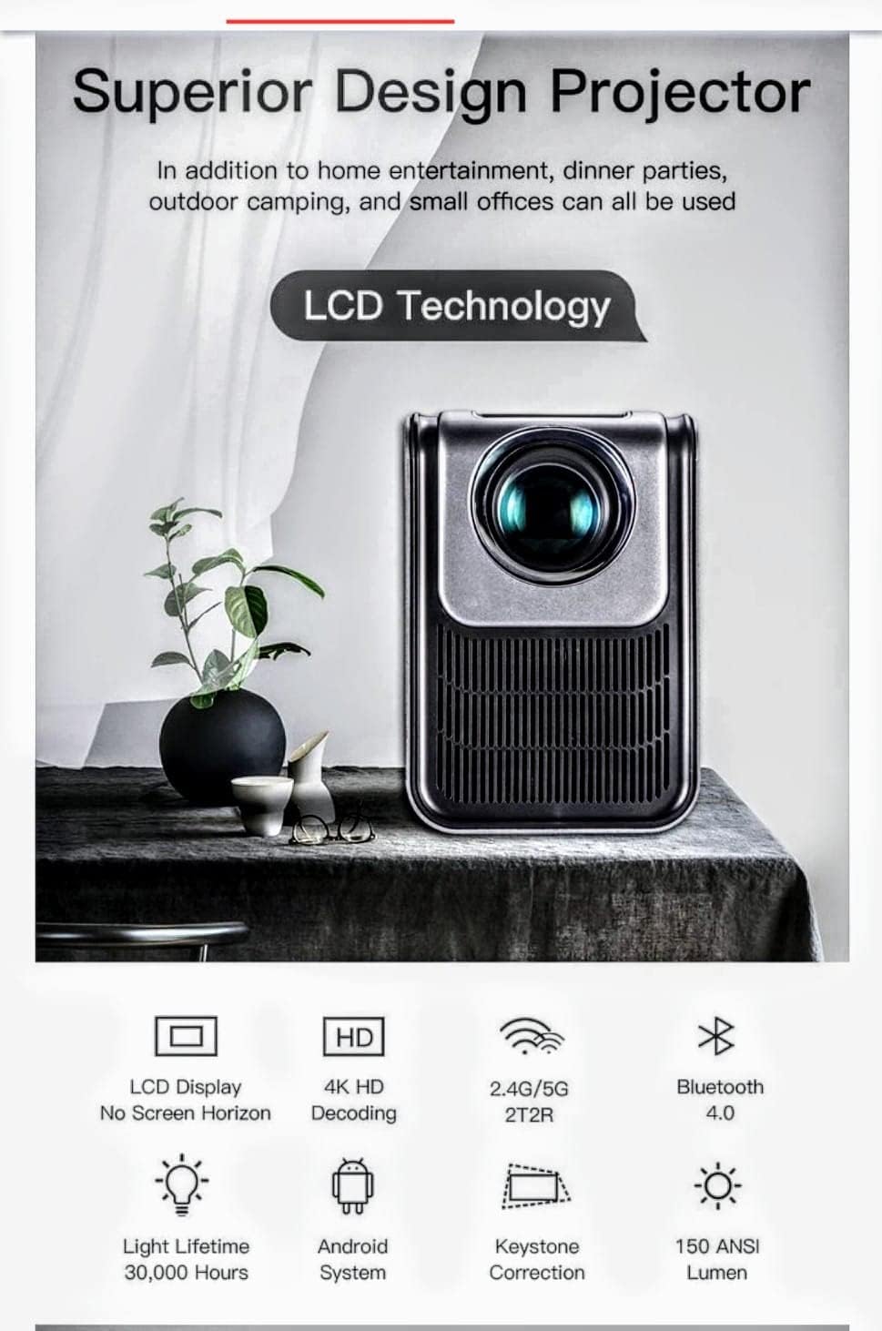 Mini Portable Home Theatre 1080p