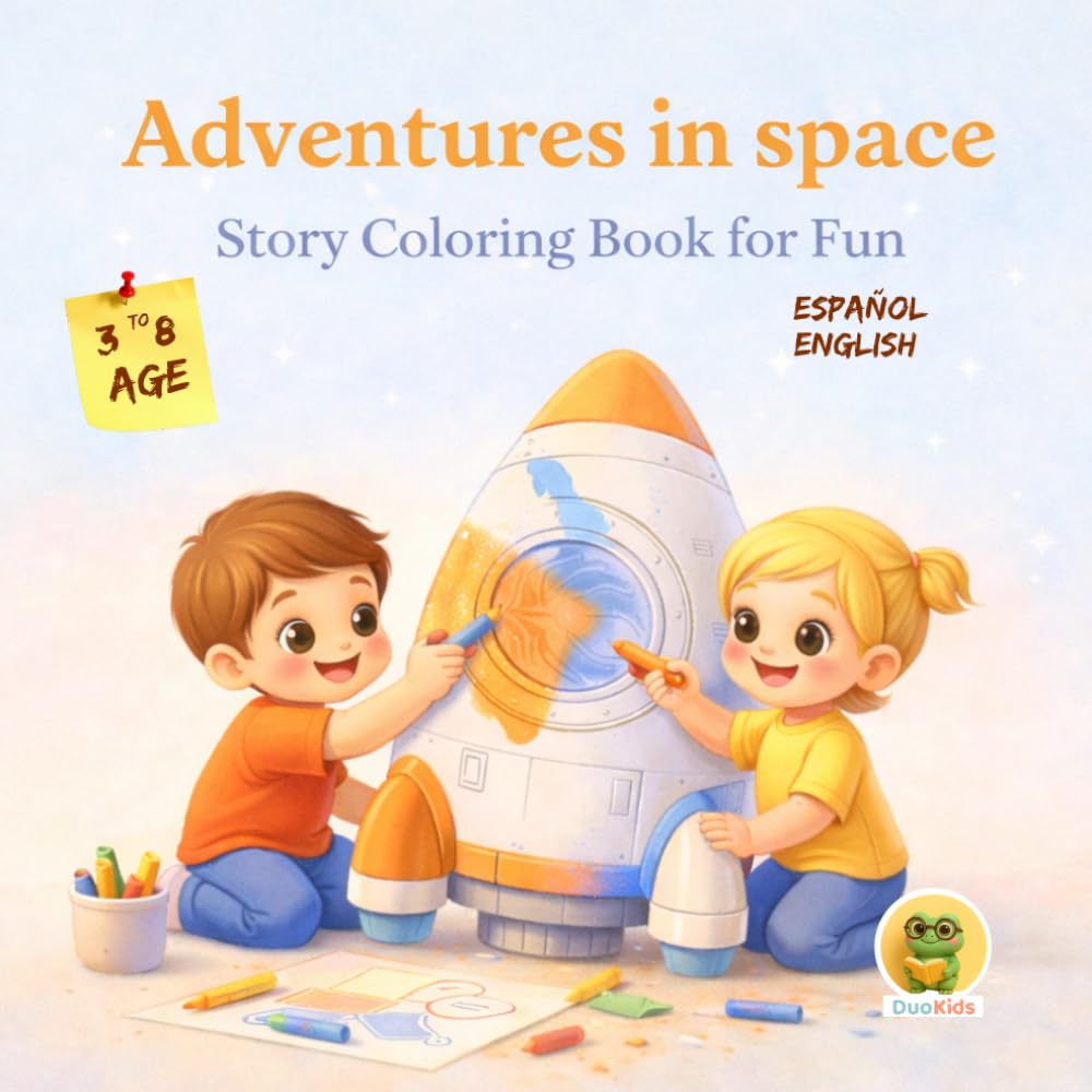 DUOKIDS - Color, Read & Enjoy in Space Adventures: Start your child’s space adventure today!