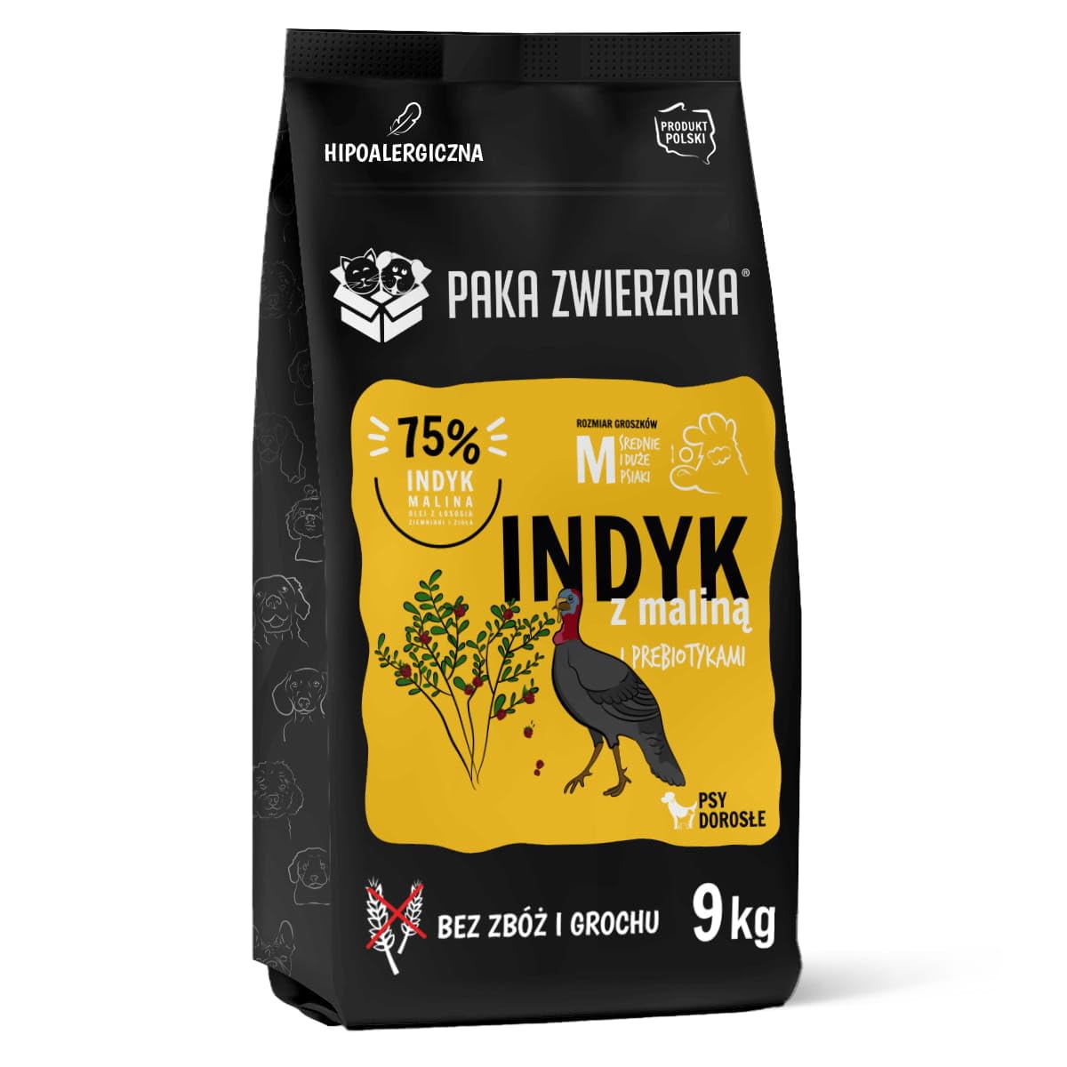 sucha karma dla psa SEVENTH HEAVEN Indyk z maliną ''M'' monobiałkowa 9kg