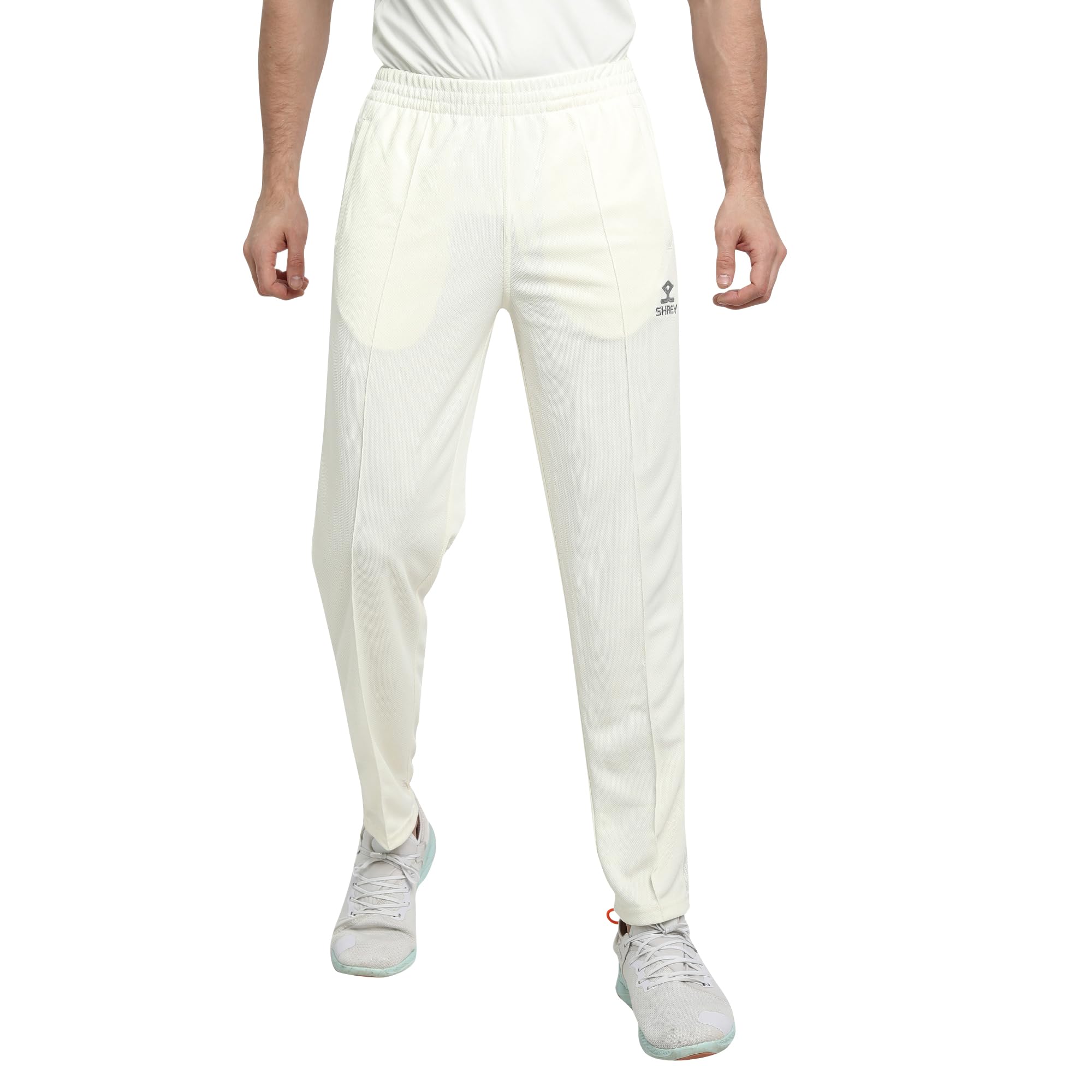 Shrey Men's Cricket Match Trouser - L |Fit Type: Comfortable Fit, Off White, L
