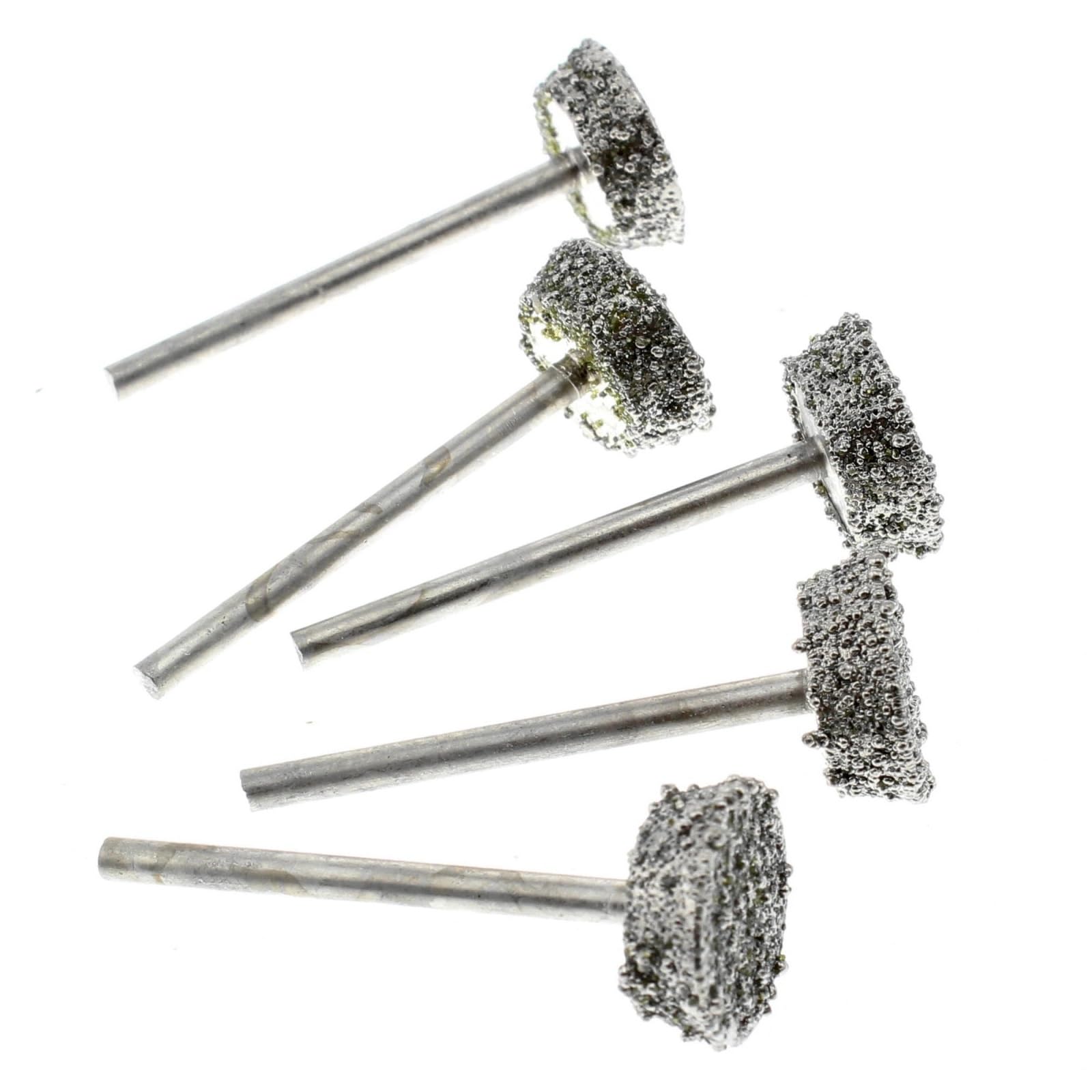 5 Stücke 16mm KURZE INVERTIERT KONISCHE Diamant-schleiffräser Körnung 46 for Glassteinschnitzerei Lapidar 3,0mm