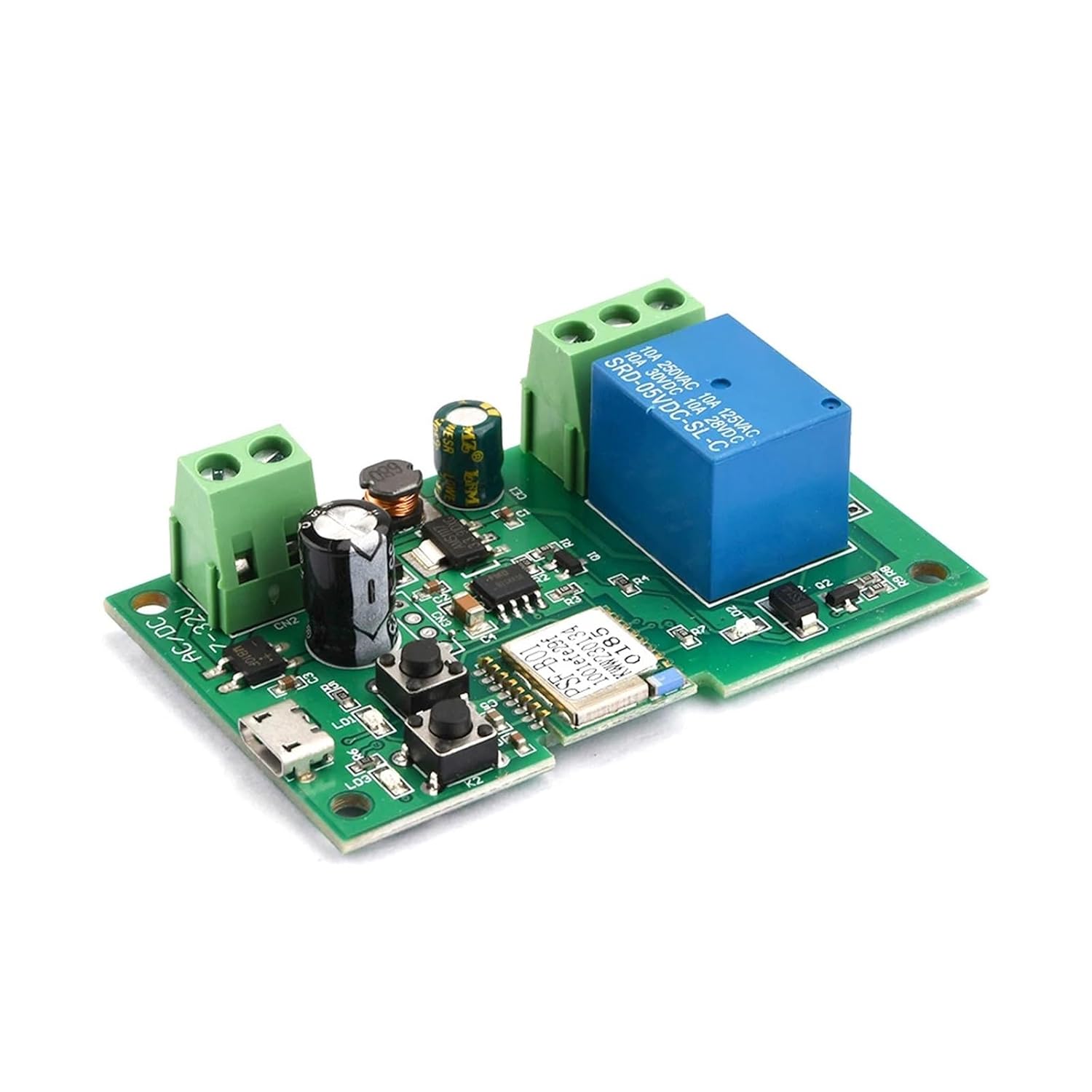 Switch Module DC7-32V WiFi Relay Module Remote Control Self-Lock Delay Relay for Smart Intelligent Home