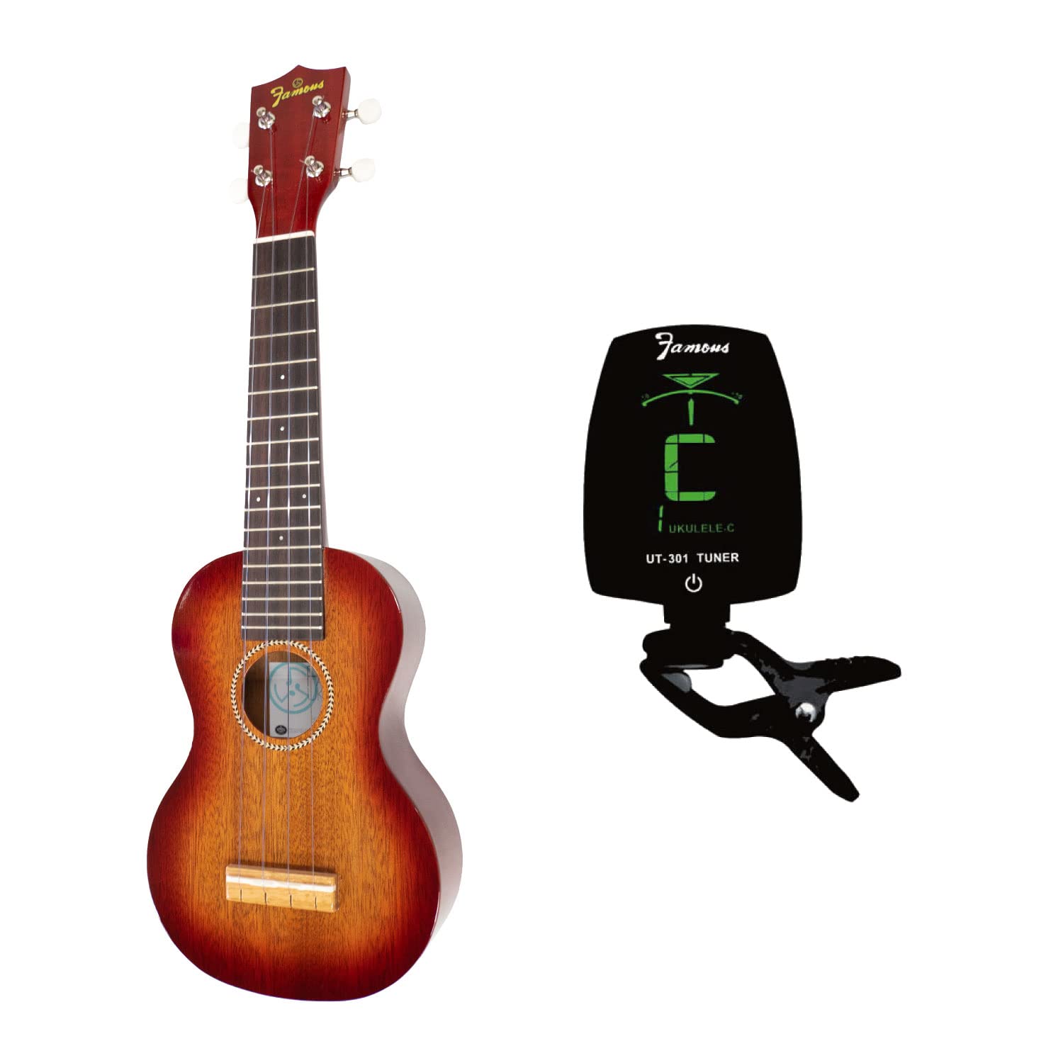 Amazon.co.jp: 【 チューナーセット 】 Famous ukulele ( フェイマス