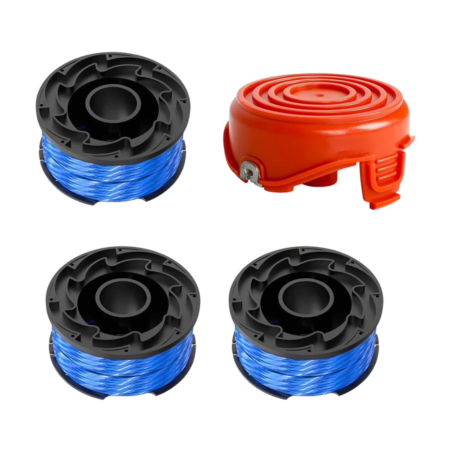 Lyshujli A6441 Trimmer Replacement Spool 0.065" 40ft Strimmer Spool Lines Compatible with Black & Decker GL315, GL337, GL350, GL650, GL651, GL652, GL653, GL655, GL656 (3 Spools+1 Cover)