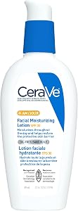 CeraVe Facial Moisturizer with SPF 30. Face Sunscreen Lotion with Hyaluronic Acid, Niacinamide & Ceramides for Women & Men. Oil-free, normal to dry skin. Verified Extended Use Date, Travel Size 89ML