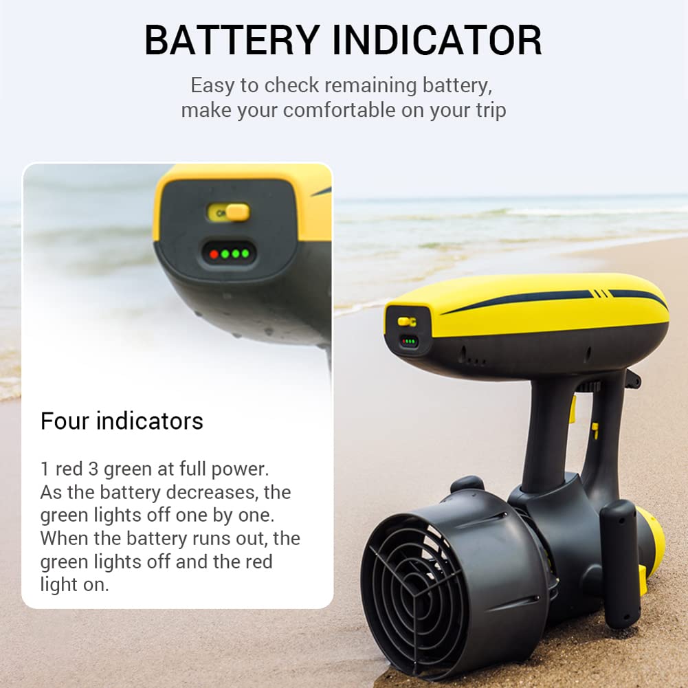 Propulsore Subacqueo, Scooter Subacqueo con 3 Supporti per Fotocamera, Jet Scooter Subacqueo per Immersioni Snorkeling Avventure Attrezzatura da Piscina per Sport Acquatici Immersioni e