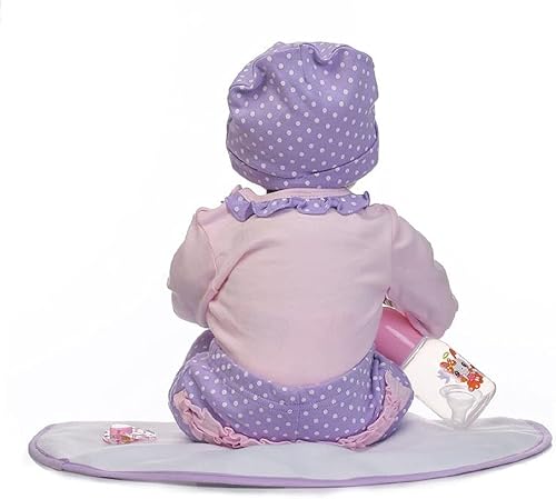 Miniatura 7 de Pinky - Muñecas de bebé recién nacidas de silicona suave india negra de 22 pulgadas, aspecto realista, regalo de cumpleaños y Navidad