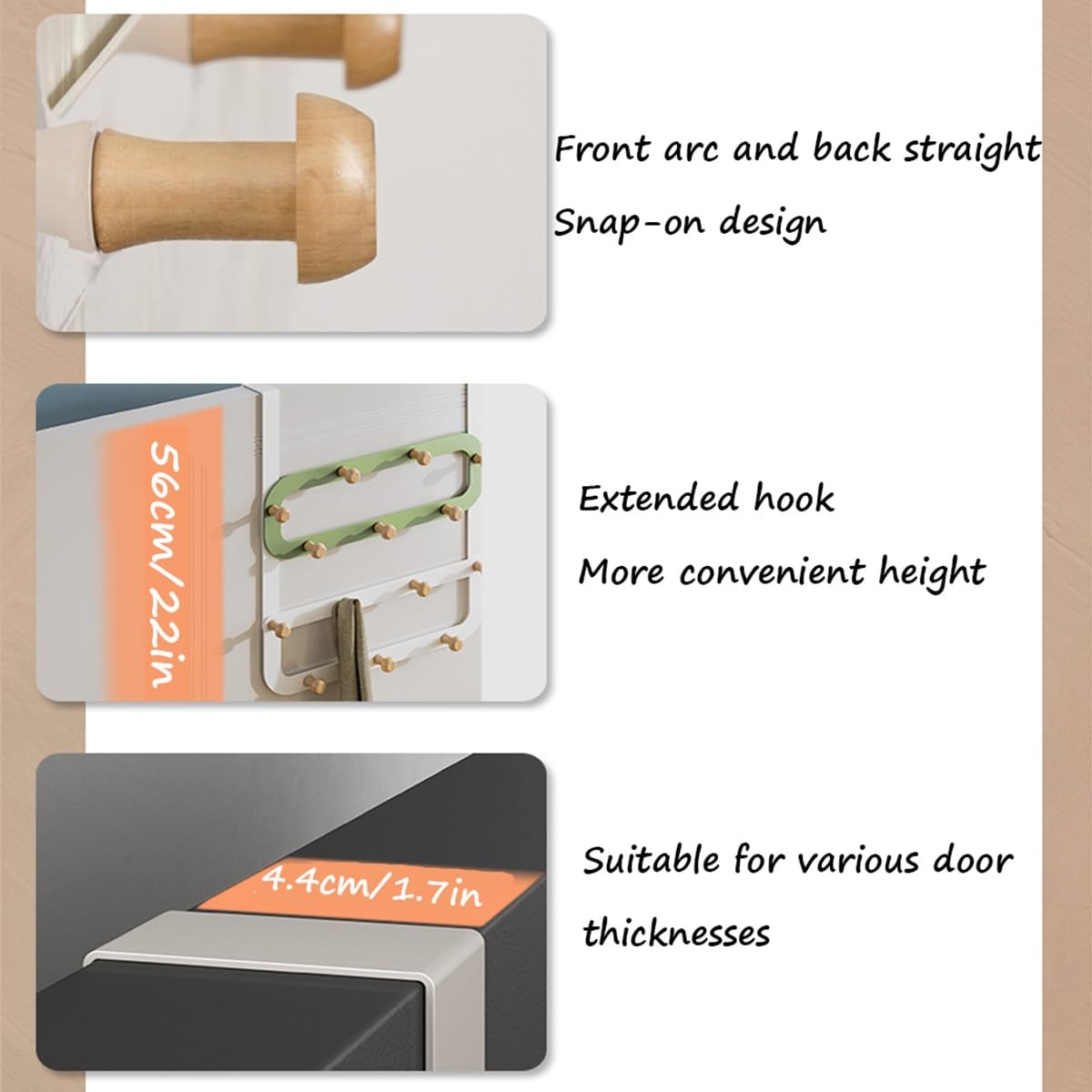 Perchero para colgar sobre la puerta con 14 ganchos, perfecto para colgar abrigos, sombreros, batas, mochilas, chaquetas y toallas, colgador de puerta ideal para espacios organizados