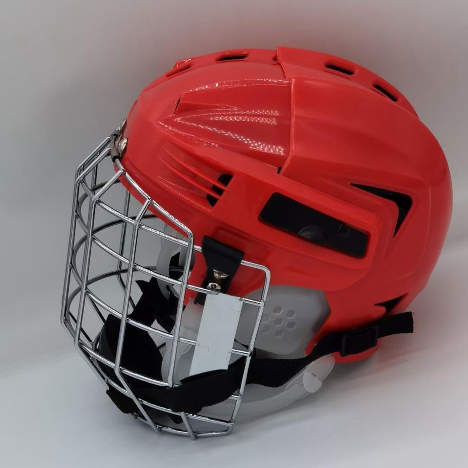 Casco da Hockey su Ghiaccio, Casco, Casco Sportivo, Imbottitura per La Testa, Accessorio per Allenamento con Chiusura Regolabile, Adatto per Hockey su